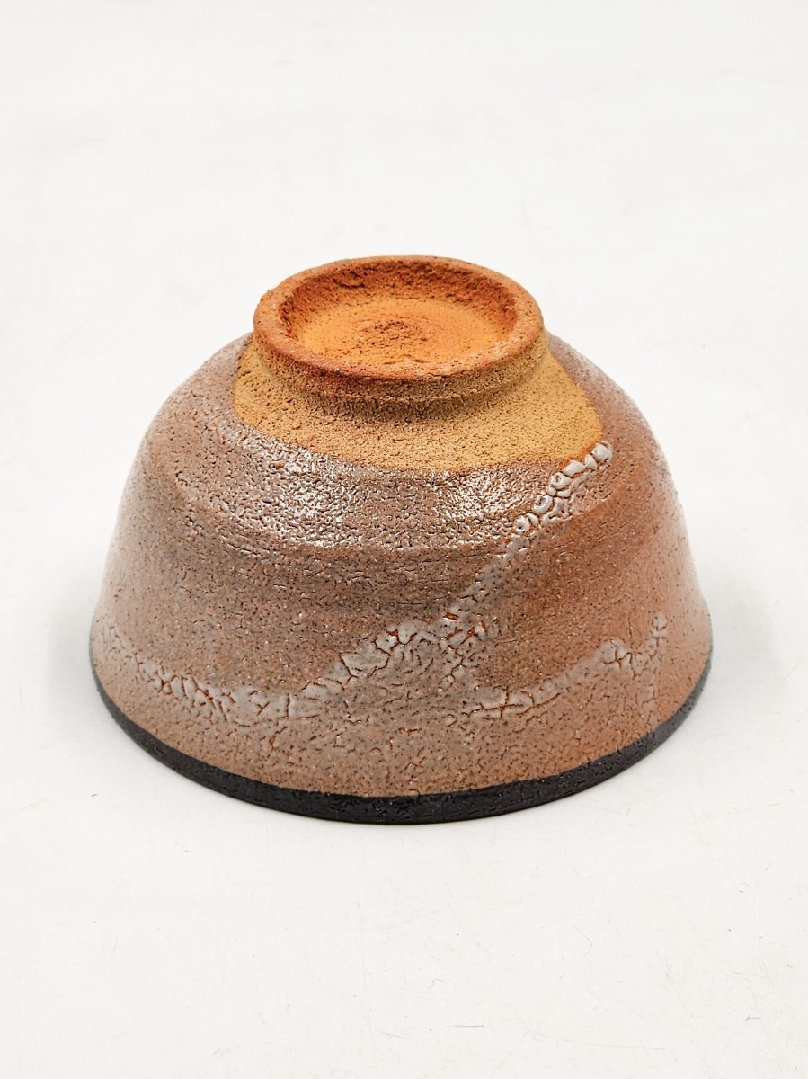 ≪茶道具≫ 唐津焼 【三玄窯 (中里重利)】 『唐津 皮鯨 数茶碗 10客