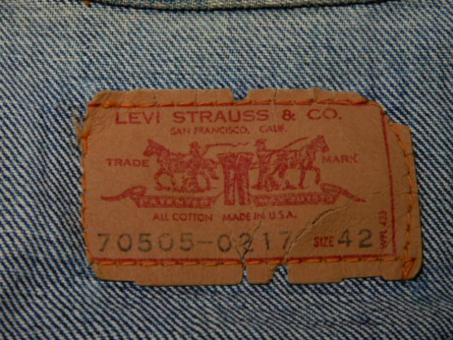 60's LEVI'S 【 初期型 】 70505 BIGE 42inc ビンテージ オリジナル