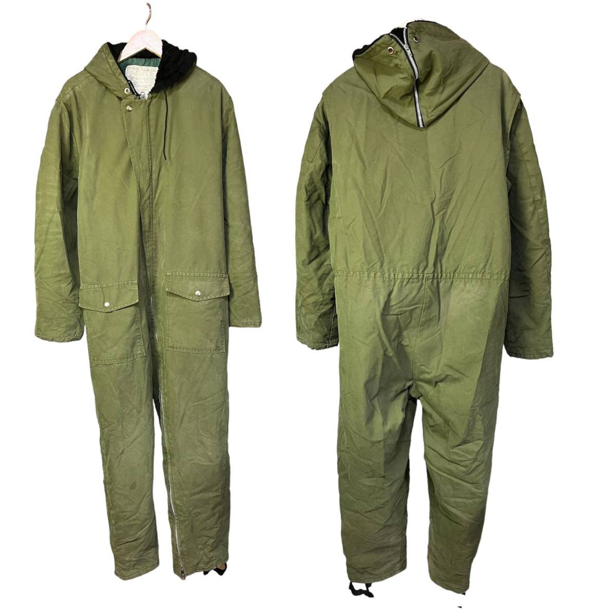 H5747c アメリカ古着ベール開封品(洗濯済) カナダ製 オーバーオール オールインワン DIY ガレージ作業 メンズ XL位