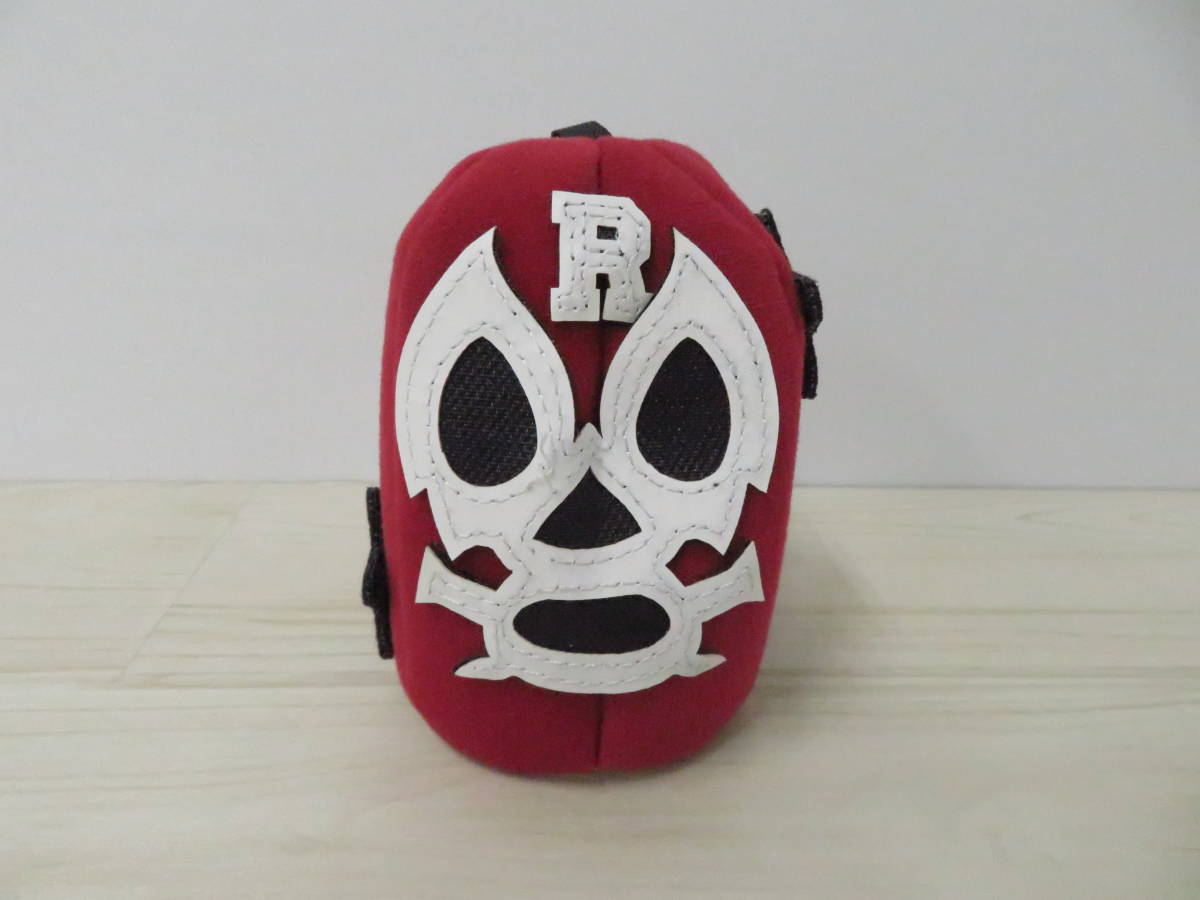 未使用品 ベルクロ素材の人気モデル! ラッセルノ ユーティリティ用 ルチャマスク ヘッドカバー レッド