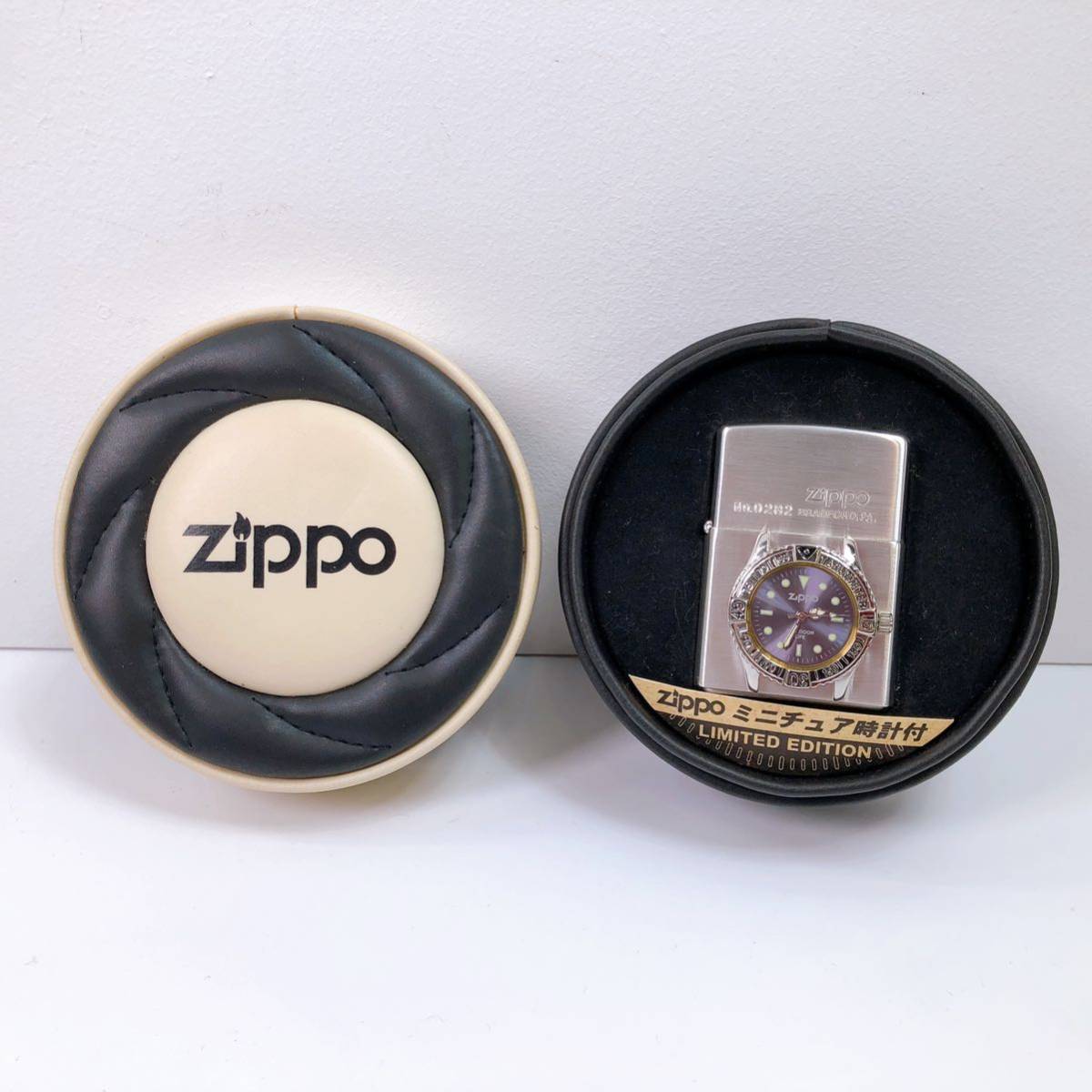 21【中古】ZIPPO No.0282 BRADFORD.PA. ジッポ ミニチュア時計付き 