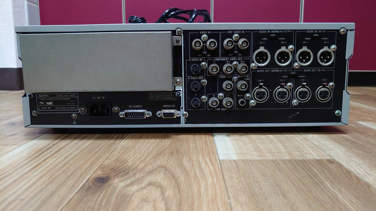 〇SONY SVO-5800【ソニー/ビデオカセットレコーダー/S-VHS/再生確認