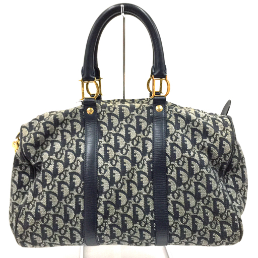 クリスチャンディオール キャンバス ボストンバッグ トロッター