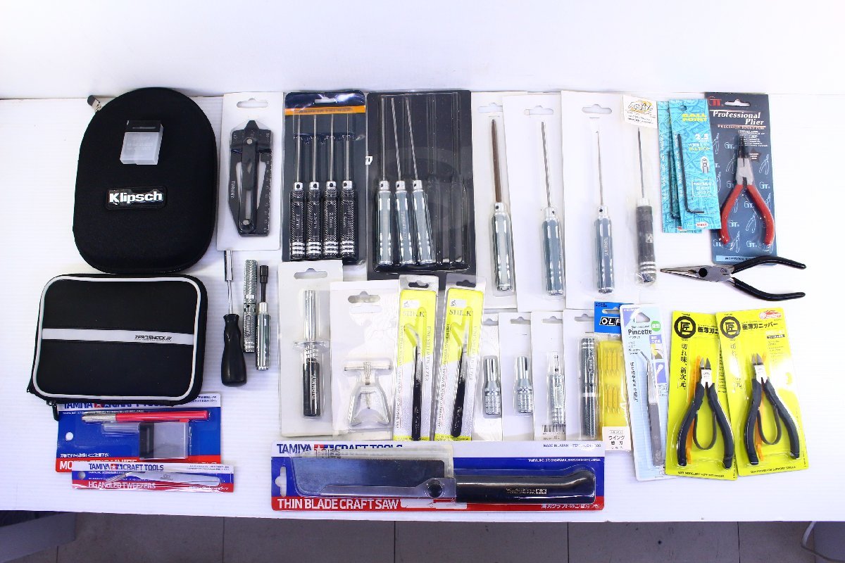 ●まとめ売り 模型 プラモデル クラフトツール レンチ スパナ ニッパー ピンセット 大量 替刃など【10859427】