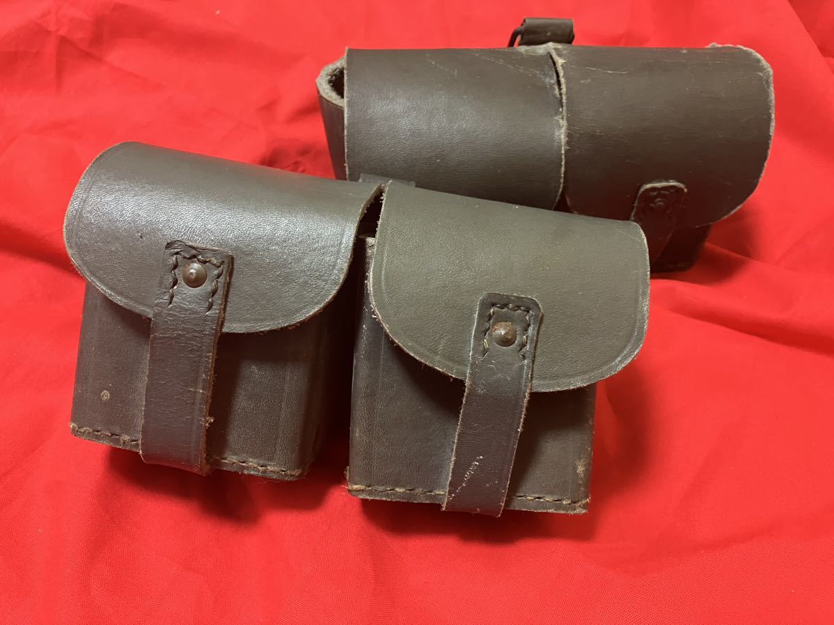 WW2 イタリア軍　カルカノ　弾薬ポーチ　実物　2個セット　第二次世界大戦ドイツ軍ミリタリーサバゲームッソリーニダミーカート陸軍海軍