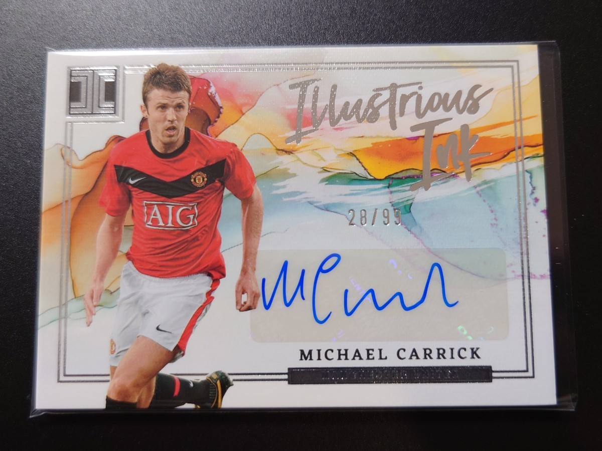 2022-23 panini impeccable premier league soccer auto illustrious ink /99 michael carrick