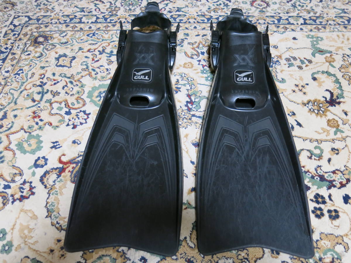 ダイビングフィン　ガル　GULL　スーパーミューXX　SUPER MEW XX　26～27cm　黒色