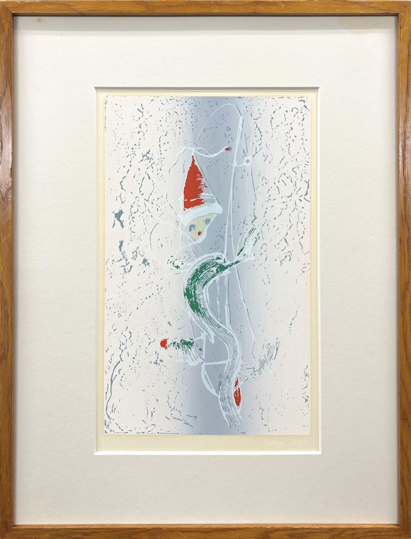 【FCP】 真作保証 永瀬義郎 ナガセプリント73 33.7x21cm 「雪と少女 A little girl in the snow」 1974年作 日版会の創立に参加