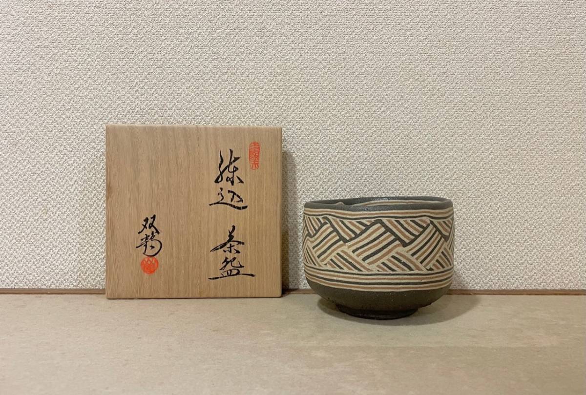 市指定無形文化財 水野双鶴 練込 茶碗 共箱 共布 栞 【公式通販】
