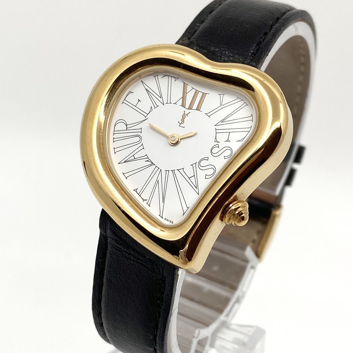 Yves Saint Laurent クォーツ腕時計 YVES SAINT LAURENT ハート ロゴインデックス quartz クォーツ Swiss