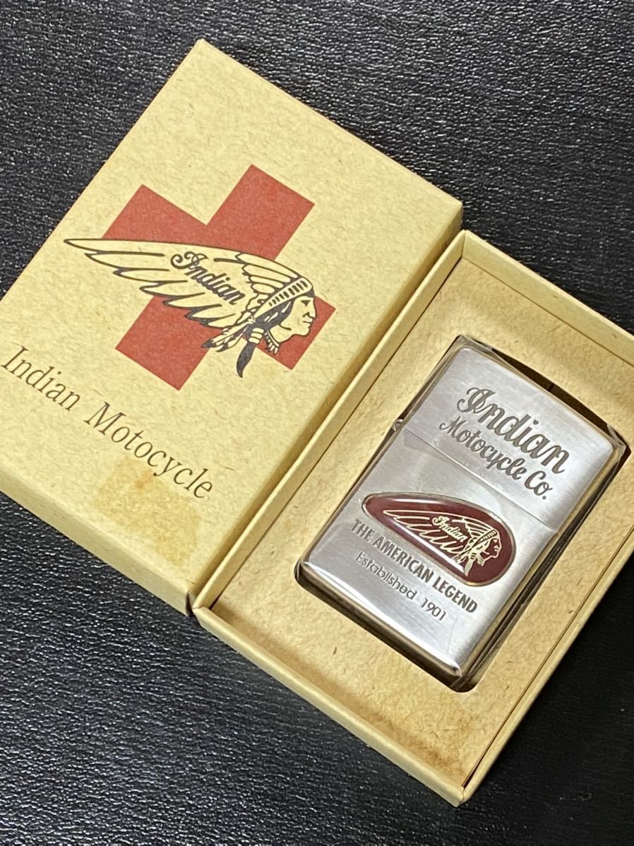 zippo インディアンモーターサイクル　 特殊加工 希少モデル ヴィンテージ 2000年製 Indian MOTORCYCLE 専用ケース 保証書付き 