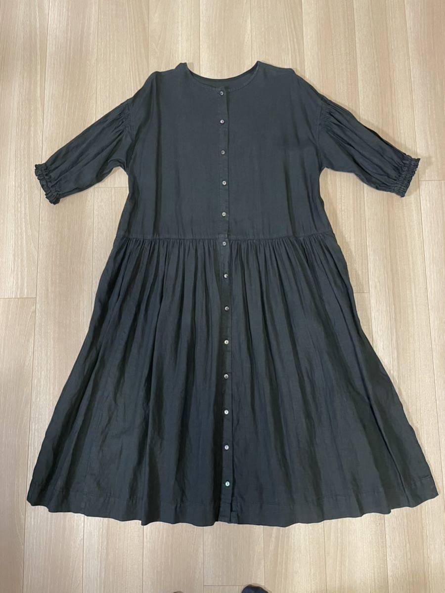 ネストローブ　ワンピース　リネン　ブラック