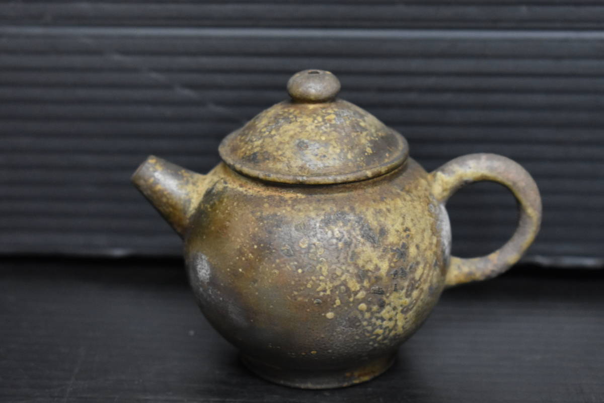 うぶ品 時代物 備前焼 手造後手急須 煎茶道具 古美術品 備前焼 うぶ品