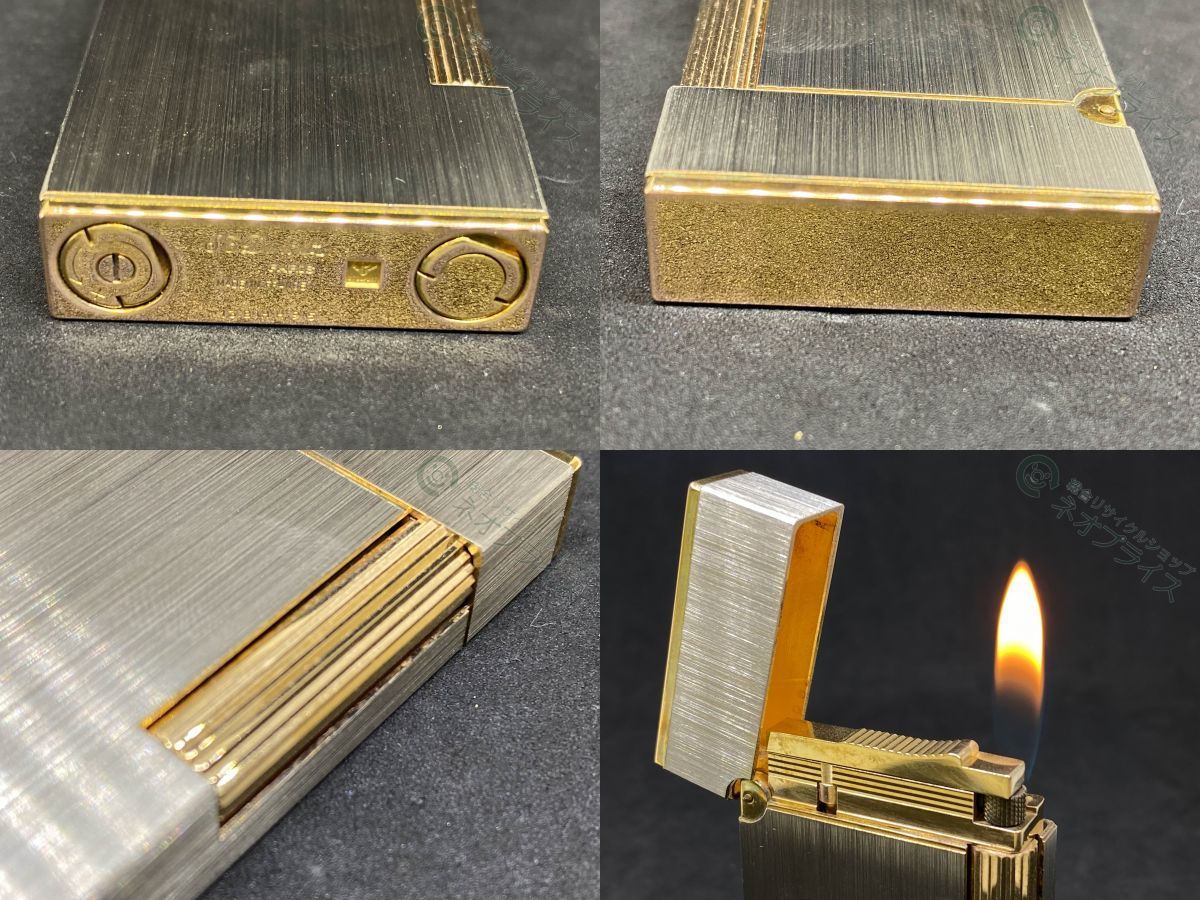 S.T.デュポン ガスライター金粉 蒔絵着火確認済み ST. デュポン