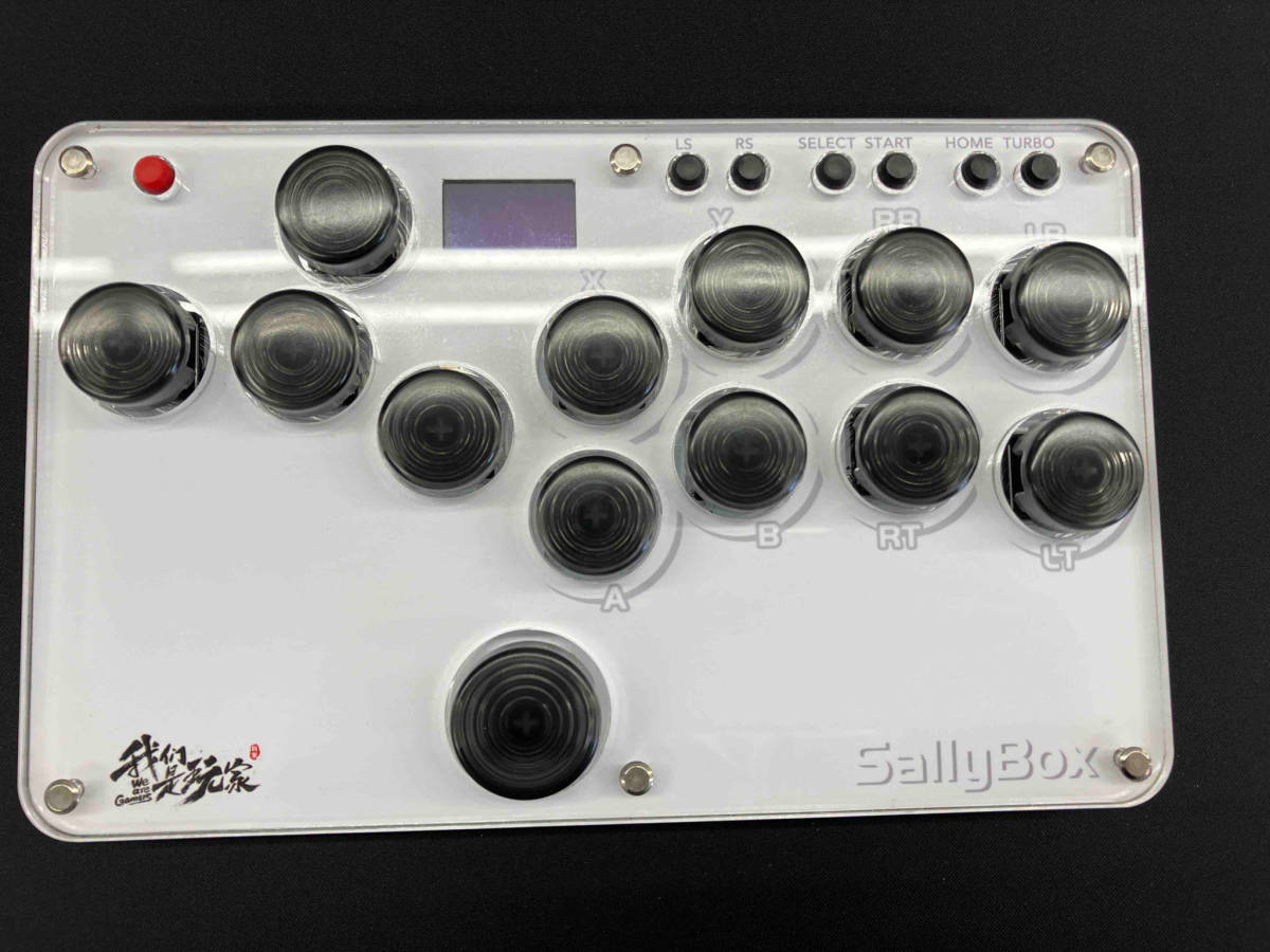 動作未確認 箱・説明書なし レバーレス アケコン sally box 銀軸ボタン