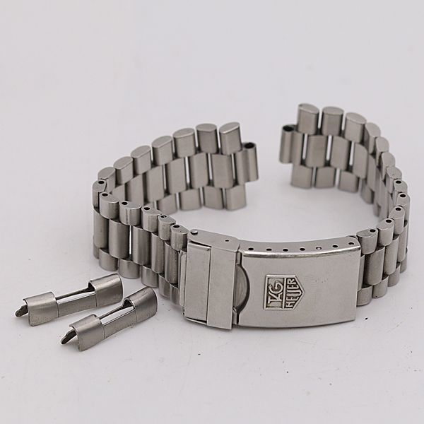 1円 良品 タグホイヤー 純正ベルト ブレス 20MM用 シルバーカラー メンズ腕時計用 OGI 2000000