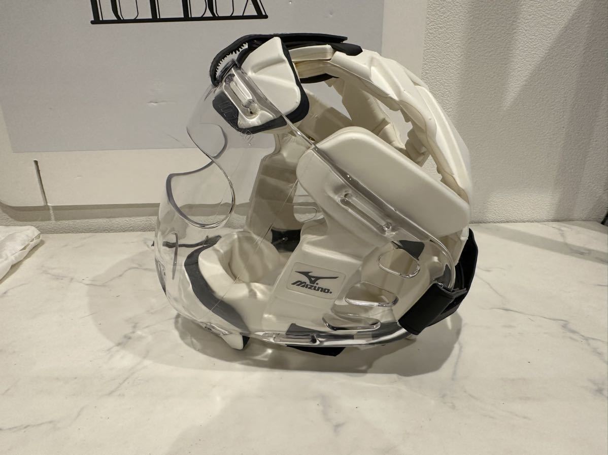 【未使用】フェイスマスク ニューメンホーV 全日本空手道連盟検定品 mizuno ミズノ M/頭囲56-60cm ノンコンタクト用 ③【札TB02】