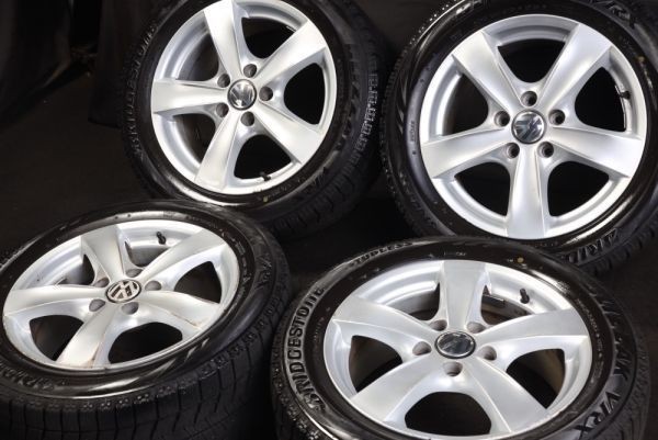 ☆ 205/55R16 ワーゲン純正アルミ PCD112/5H/7J/+53 ブリヂストン