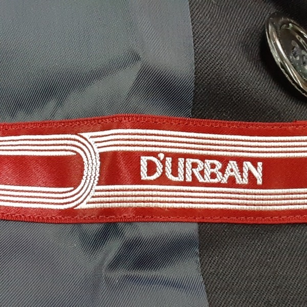 希少DURBAN ダーバン 本革 レザートレンチコートコート メンズL ブラック