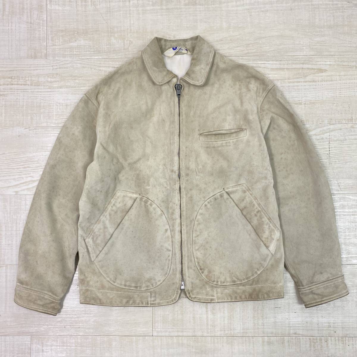 希少 初期 90s 名作 GOOD ENOUGH グッドイナフ 藤原ヒロシ スエード ジャケット 丸ポケット ブルゾン 裏原 Archive アーカイブ サイズ S
