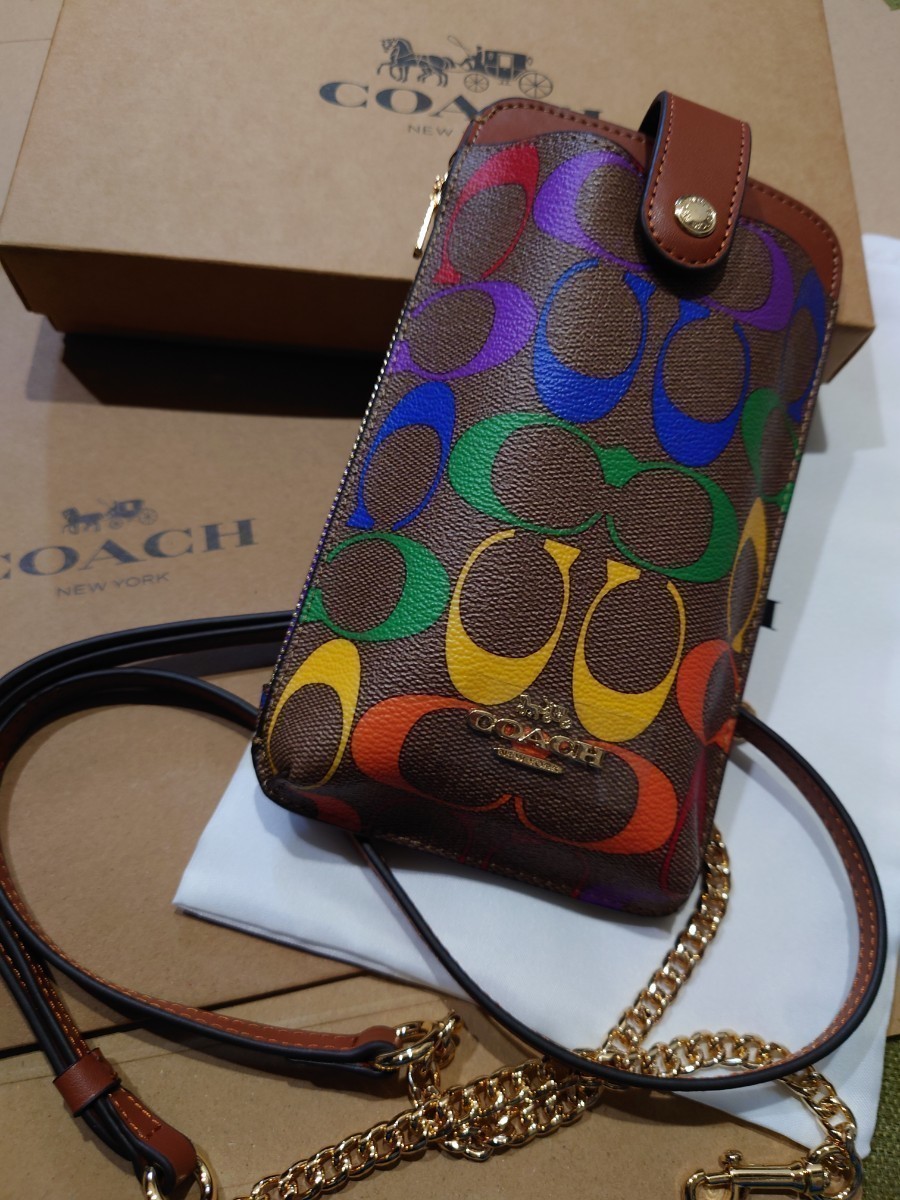 【1スタ】C-369 新品未使用 COACH スマホショルダー