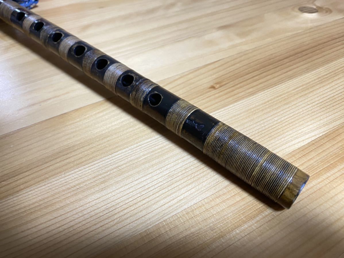 篠笛眞風四本調子煤竹総巻き・古典調・七孔