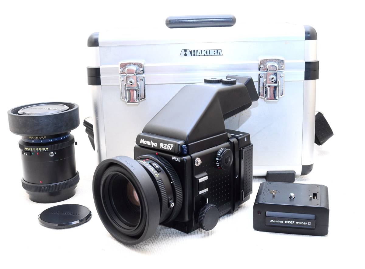 MAMIYA RZ67Ⅱ（AEファインダー） 110㎜/180mmレンズ，ワインダー付