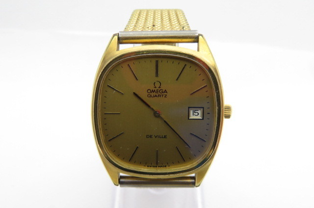 1円～【動作品】OMEGA オメガ De Ville デビル クオーツ メンズ腕時計 