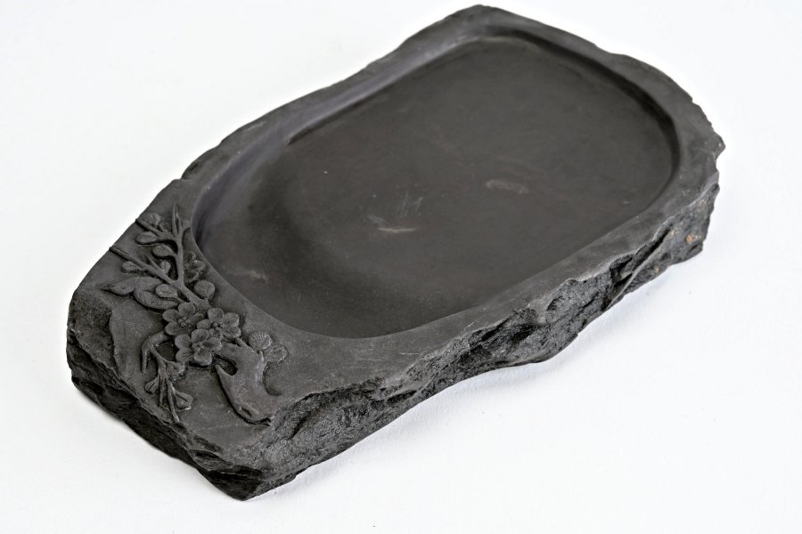 梅花坑 端渓硯 書道具 旧坑 鶯 梅 - メルカリ