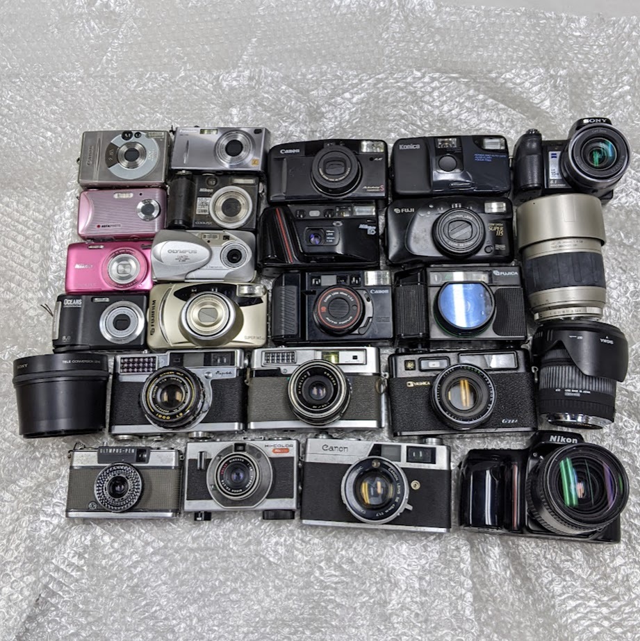 S122(10080)-431　カメラ レンズ まとめ　約10Kg　状態様々　部品取り　CANON PENTAX Kikon