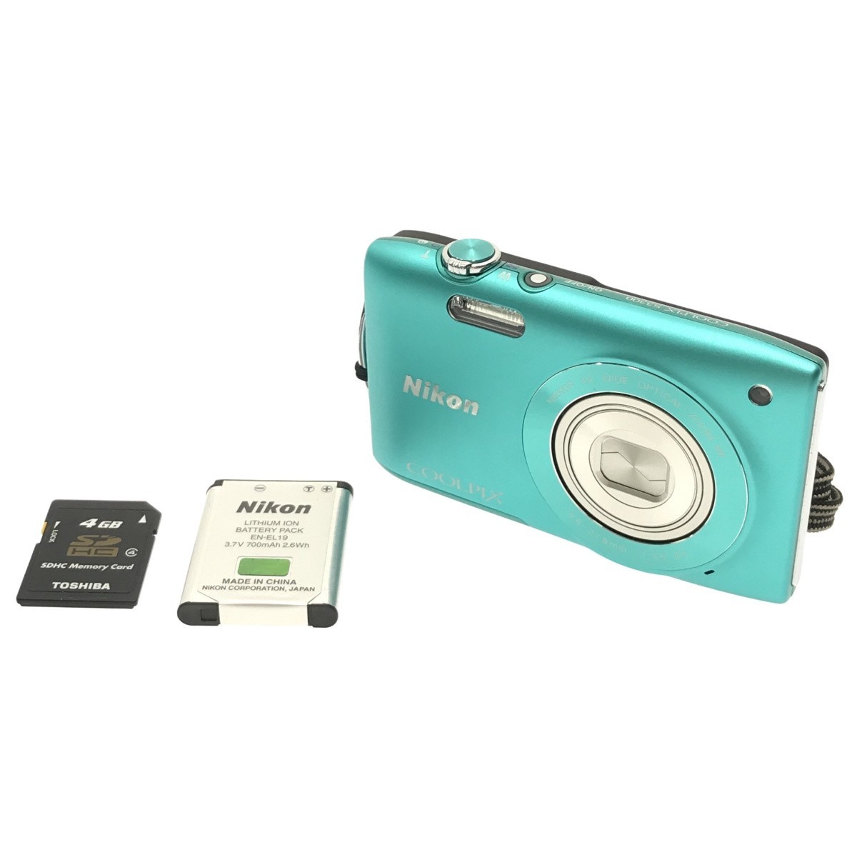 動作品】Nikon COOLPIX S3300 ミントグリーン 1602万画素 光学6倍