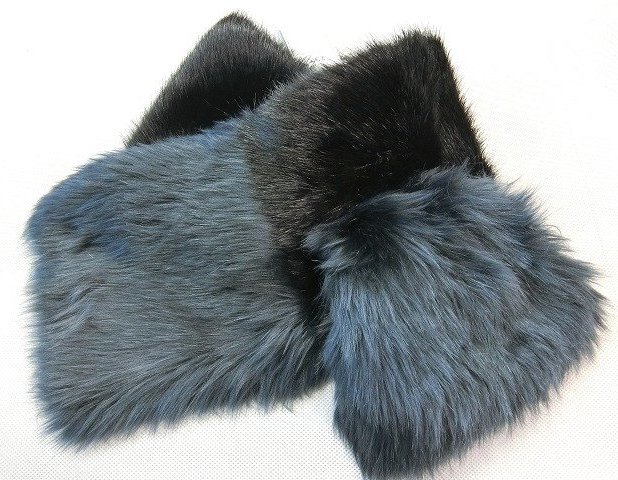 ■23区 ECO FURコンビカラー配色ストール/グレー系13，200円■