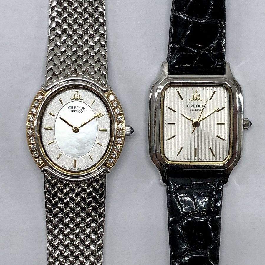 ☆良品 SEIKO セイコー クレドール 5A70-3000 11P QZ 動作品 サイド