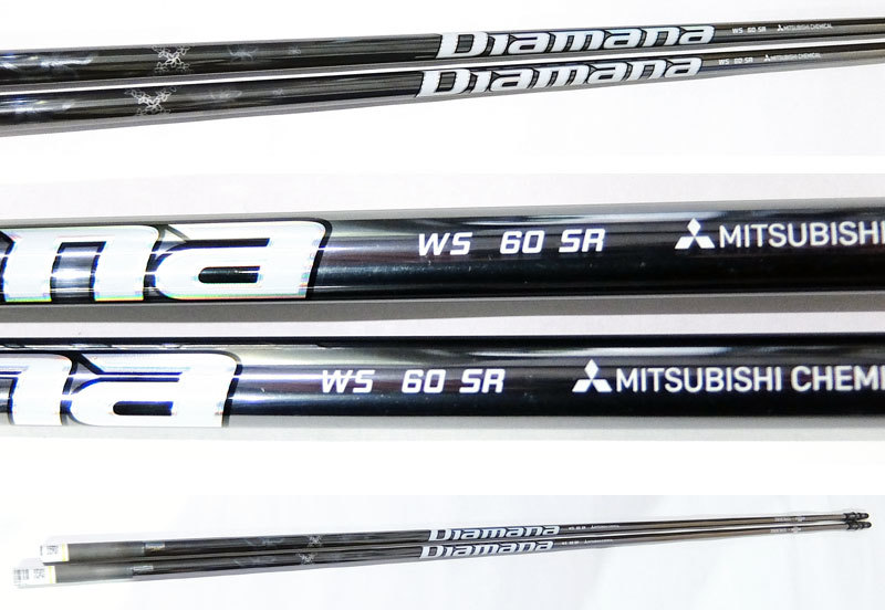 ★美品/フェアウェイウッド用シャフト★MITSUBISHI CHEMICAL 三菱ケミカル Diamana WS 60 (SR) for 3W，5W/2本セット◆TaylorMadeスリーブ付