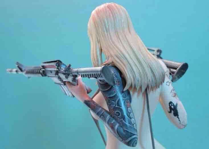 アクションフィギュア　マフィアの女　セクシーガール　ガレージキット　未塗装　未組み立て　レジンキット　1/6スケール 12インチ_4