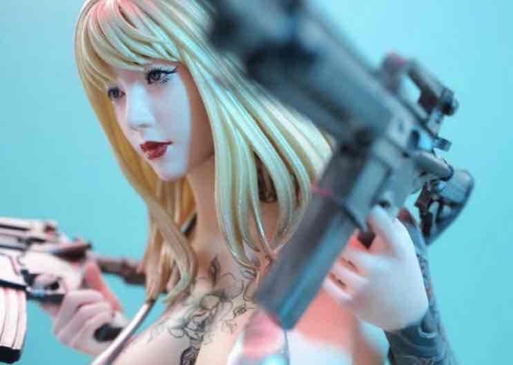 アクションフィギュア　マフィアの女　セクシーガール　ガレージキット　未塗装　未組み立て　レジンキット　1/6スケール 12インチ_5