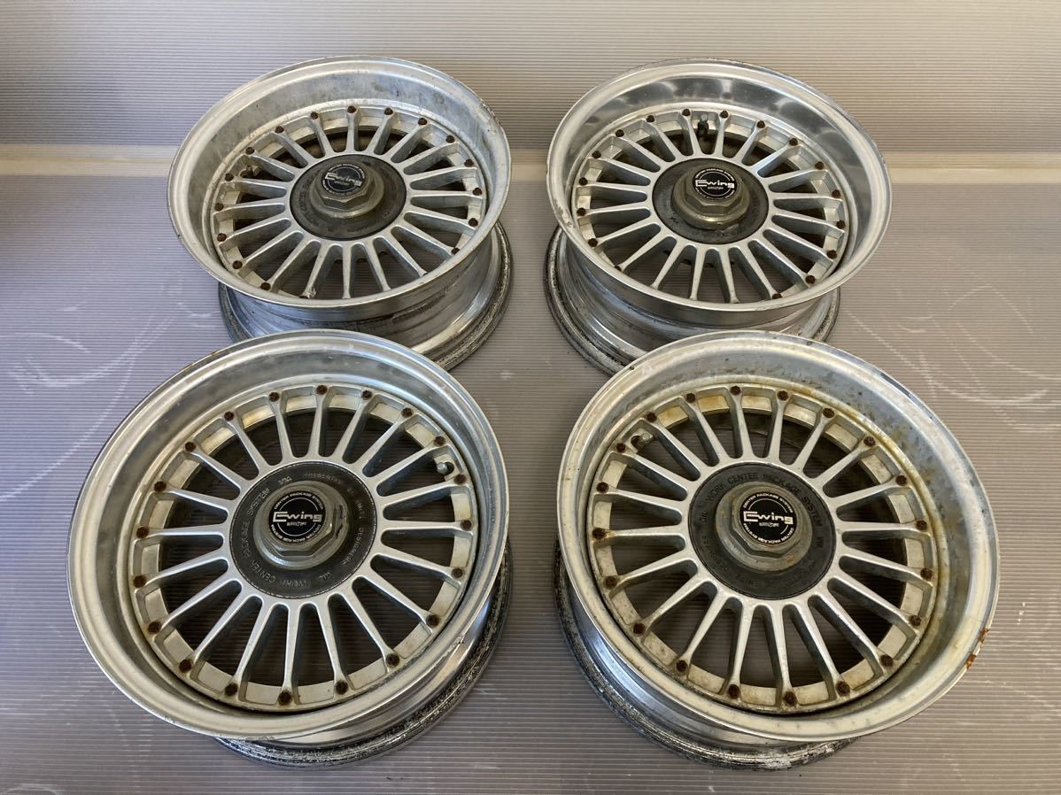 WORK Ewing 15インチ 15x7.0JJ +10 114.3/4H 中古4本 当時物 ワーク