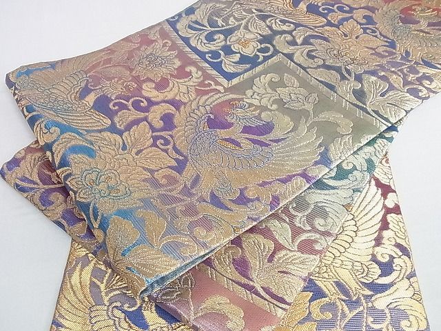 平和屋2□六通柄袋帯 鳳凰花唐草文 金糸 逸品 ic8900 袋帯 女性和服