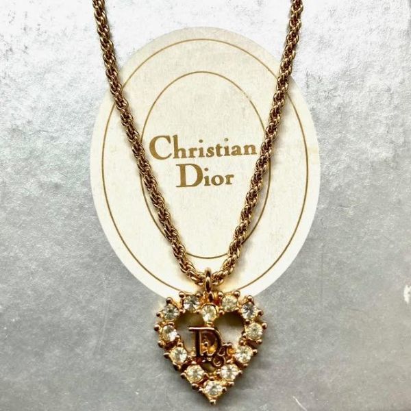 極美品Dior ハート型ネックレス