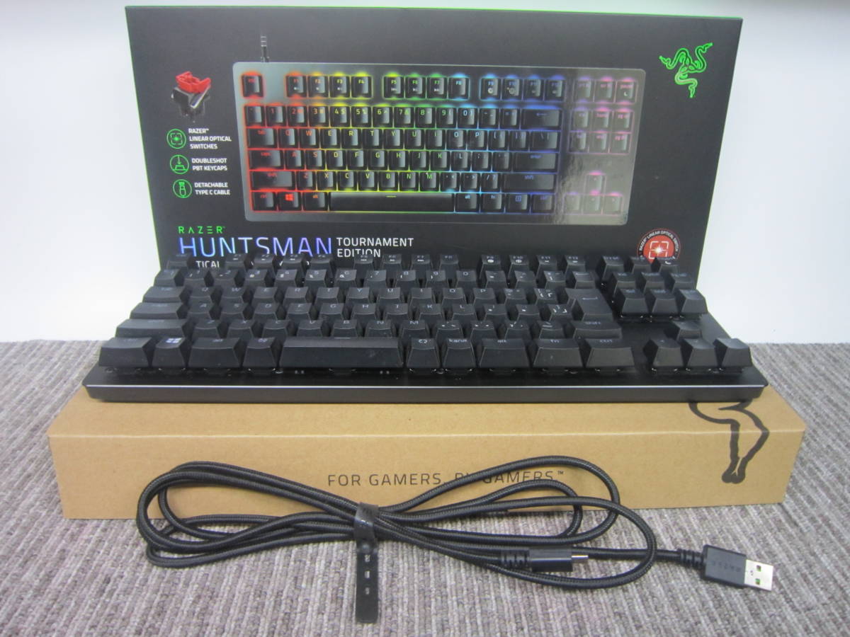 HTお11-24 【中古品】RAZER 日本語 ゲーミングキーボード HUNTSMAN TOURNAMENT EDITION