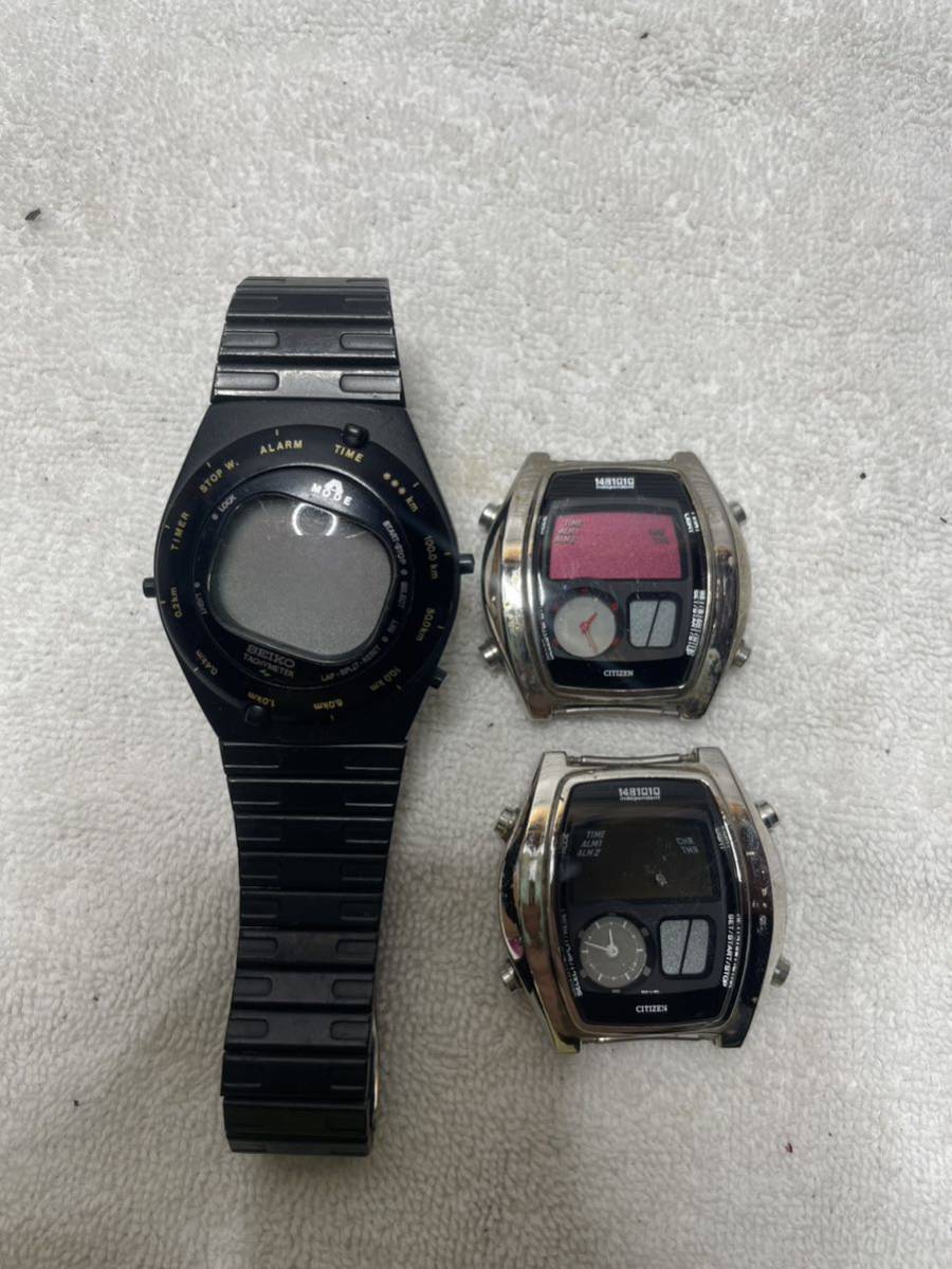 SEIKO ，CITIZEN 腕時計 3台まとめてジャンク アクセサリー、時計