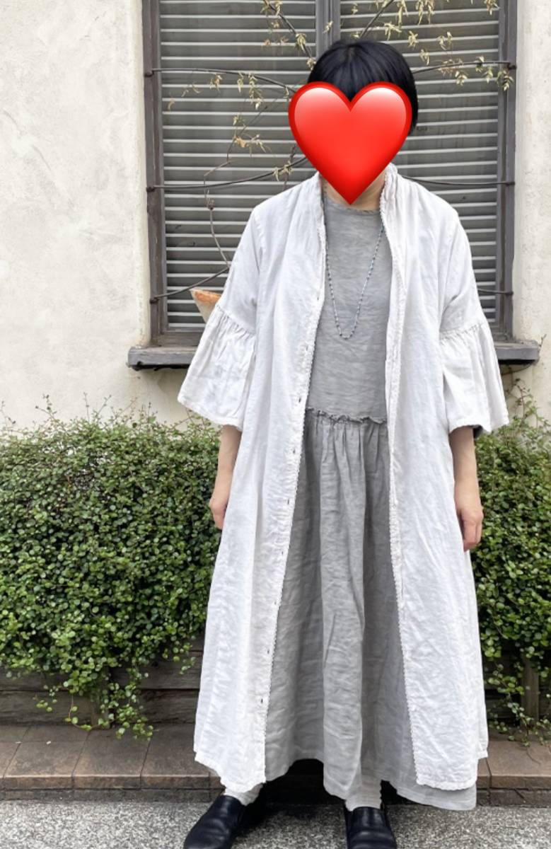 ネストロープnestRobeグレー前後着ワンピ