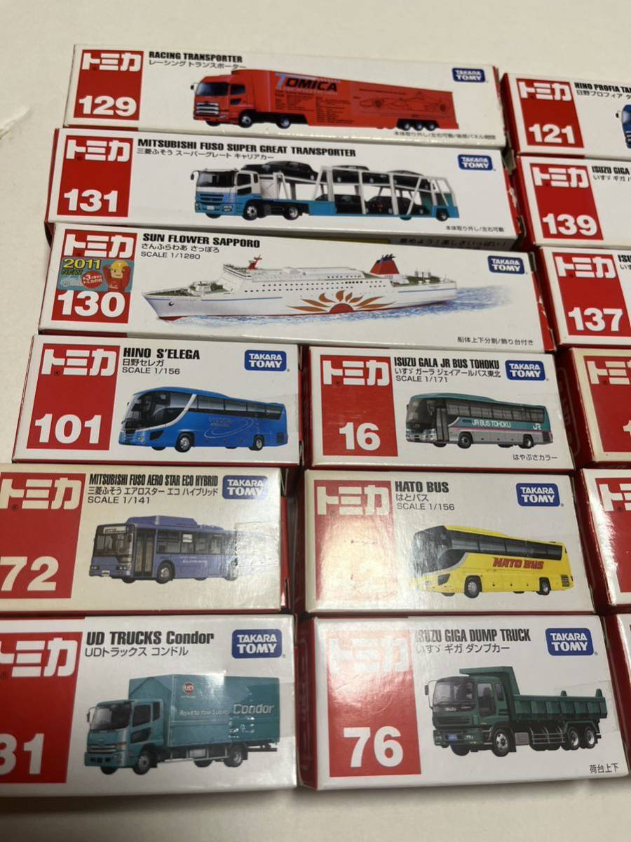 トミカ ミニカー まとめて♪ バス トラック トレーラー まとめて18台