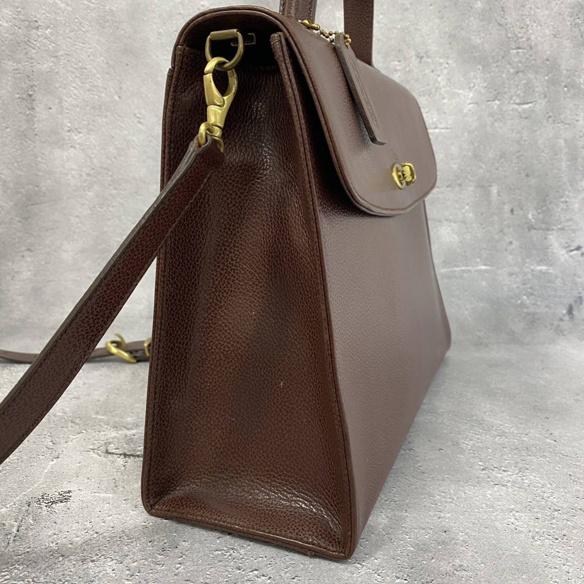 良品 OLD COACH オールドコーチ ヴィンテージ レザー ハンドバッグ 