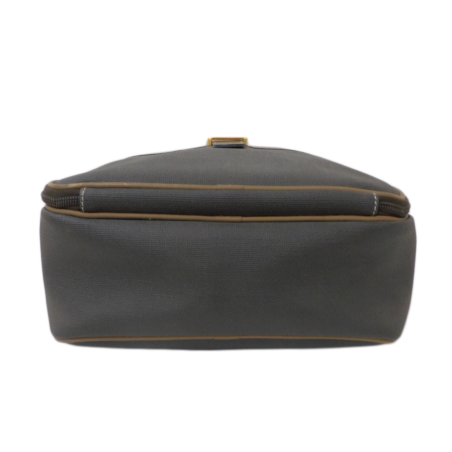 1円 □ 美品 ダンヒル 2wayバッグ PVC×レザー グレー系×ブラウン系