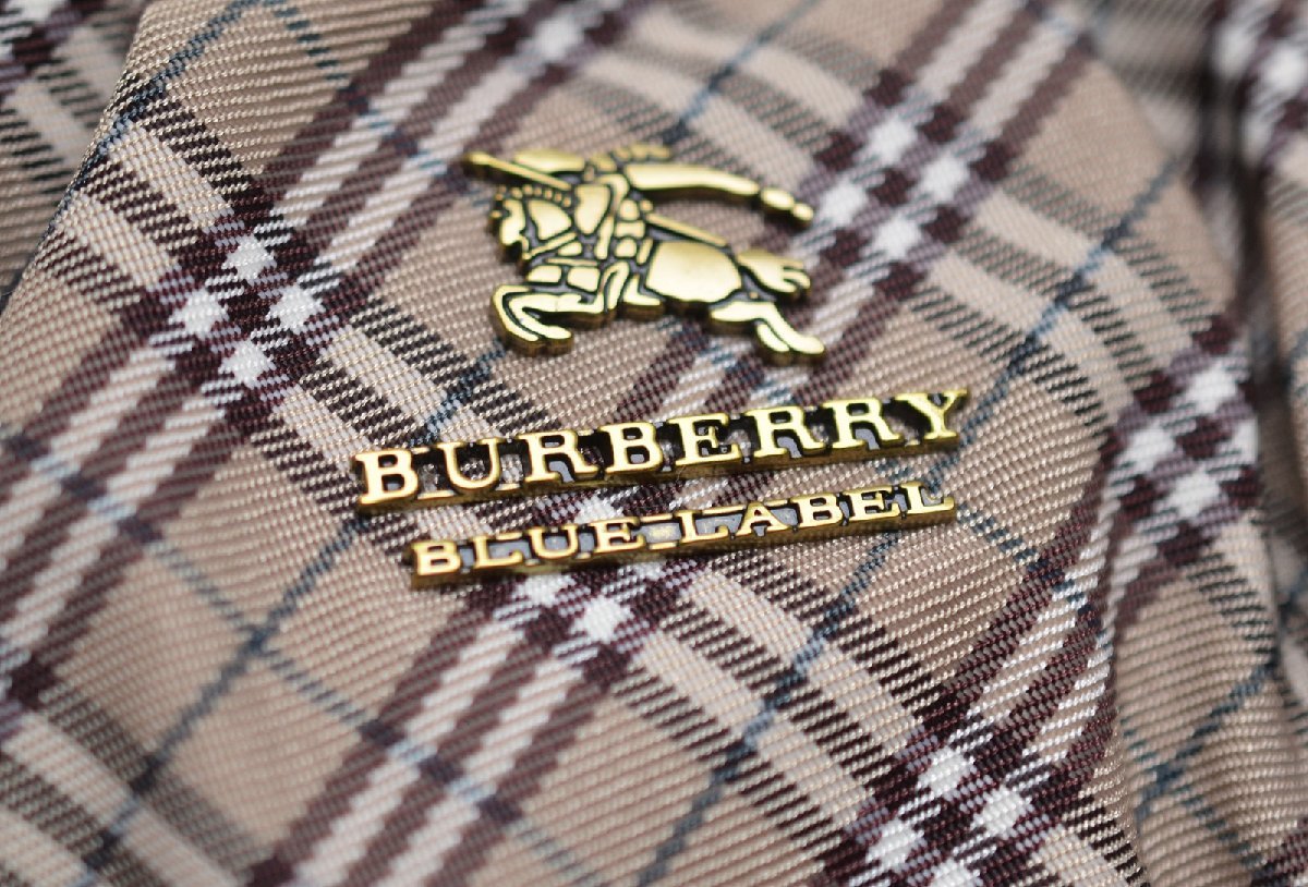 美品 BURBERRY BLUE LABEL ノバチェック がま口 ポーチ コスメポーチ