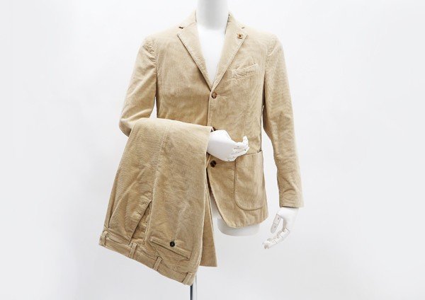 ◇【LARDINI ラルディーニ】コーデュロイ セットアップ ベージュ 48