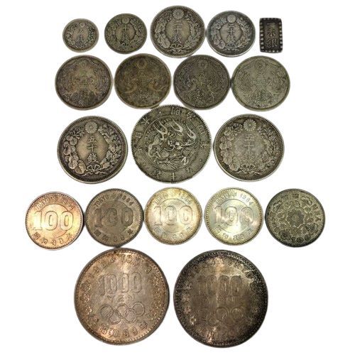  日本銀貨/古銭 1000円銀貨&times;2枚/100円銀貨&times;5枚/50銭銀貨&times;7枚/20銭銀貨&times;2枚/10銭銀貨&times;1枚/5銭銀貨&times;1枚/一朱銀&times;1枚 5535(日本)｜売買されたオークション情報、yahooの商品情 その他