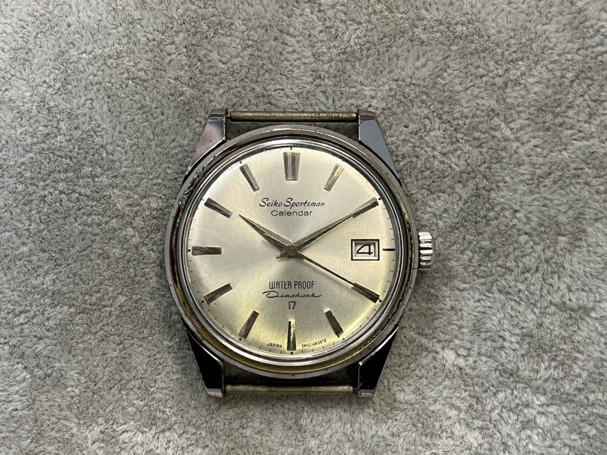 ☆動作品☆SEIKO Sportsman セイコー スポーツマン カレンダー 17石 手