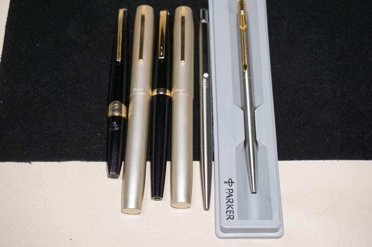 未使用有り”K18.プラチナ.MONTBLANC.PARKER.万年筆・ボールペン